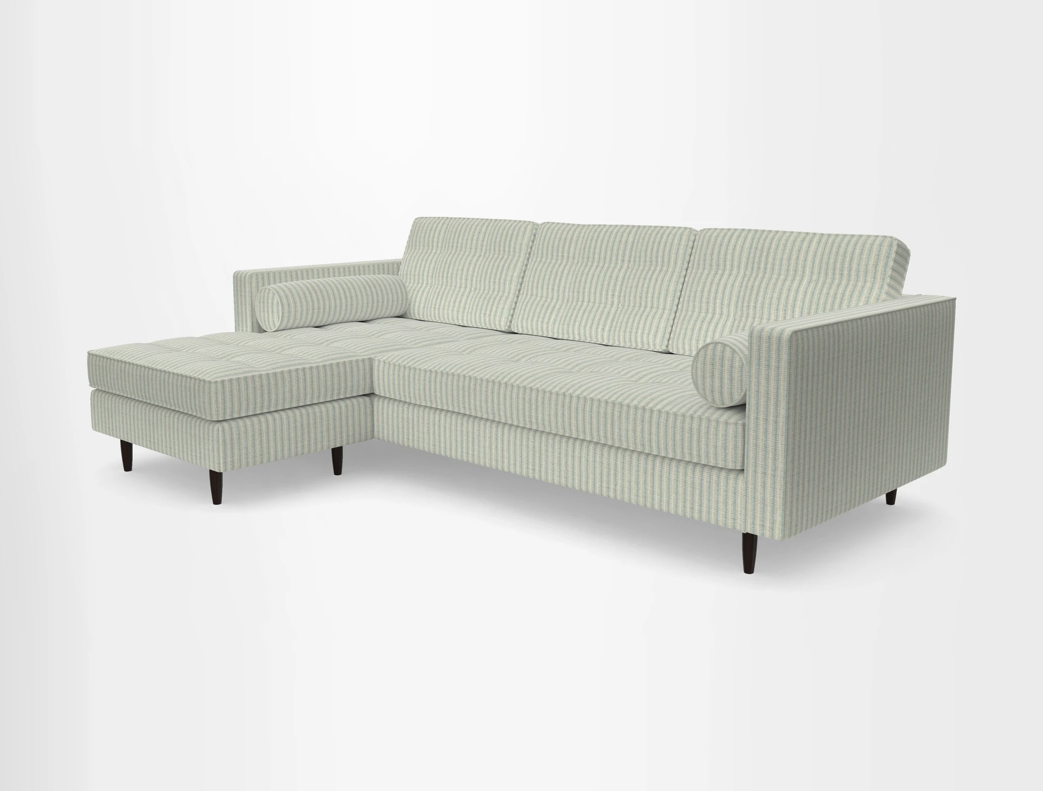 Marylebone RHF Corner Unit in Clever Tough And Eco Velvet Chrome