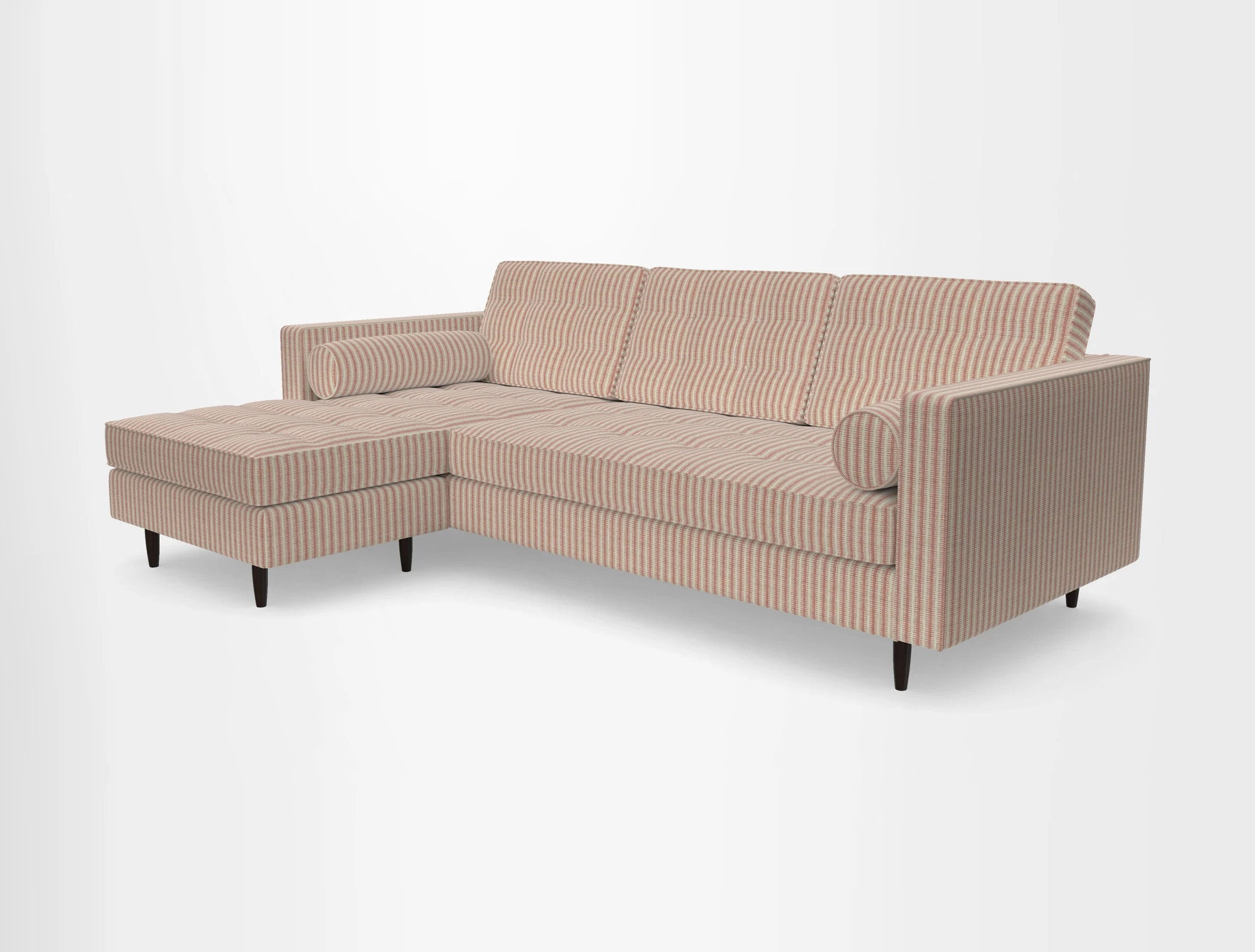 Marylebone RHF Corner Unit in Clever Tough And Eco Velvet Chrome