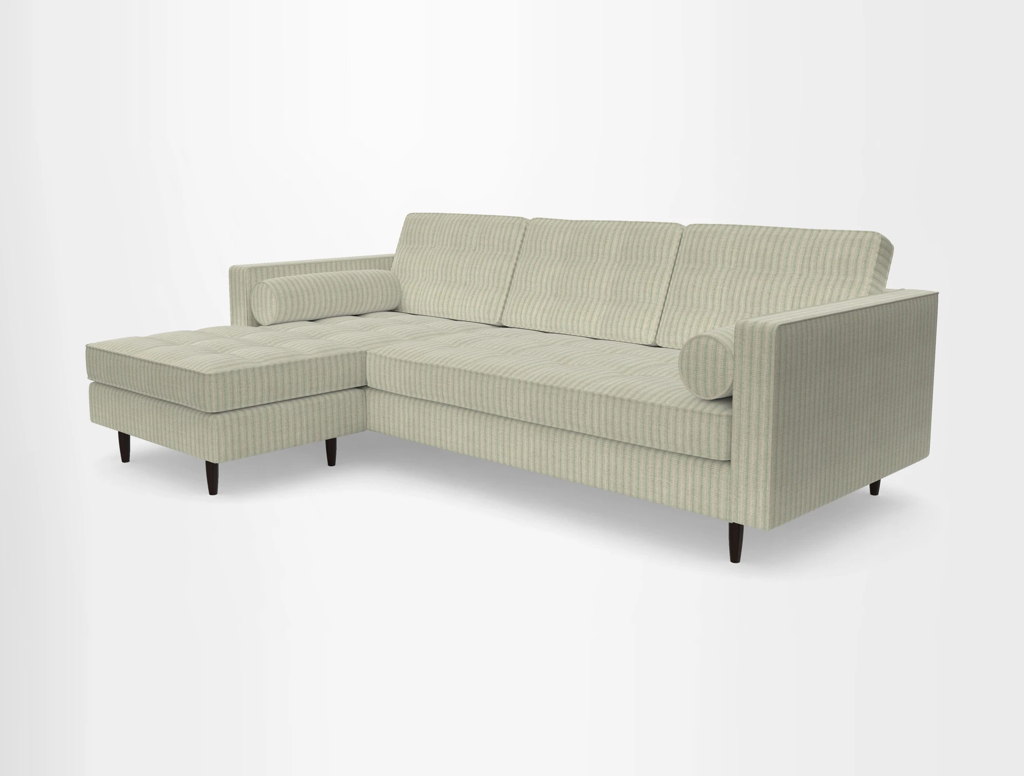 Marylebone RHF Corner Unit in Clever Tough And Eco Velvet Chrome