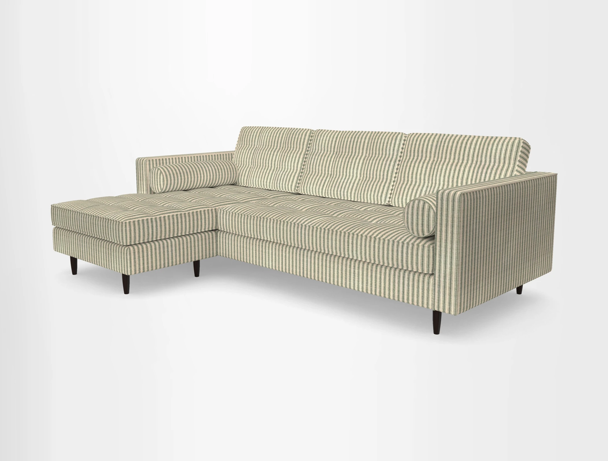 Marylebone RHF Corner Unit in Clever Tough And Eco Velvet Chrome