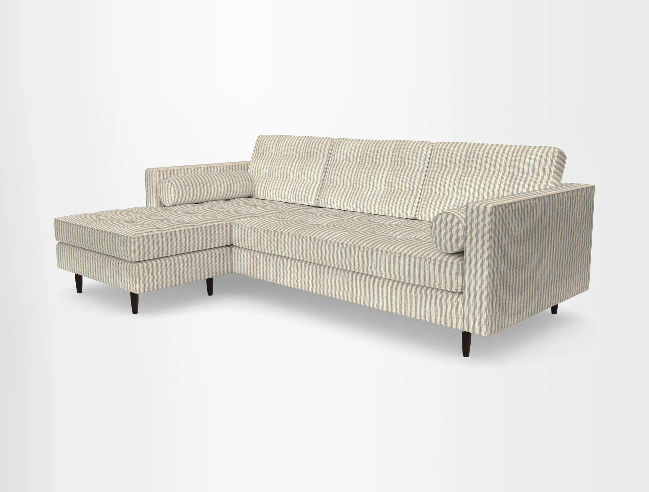 Marylebone RHF Corner Unit in Clever Tough And Eco Velvet Chrome