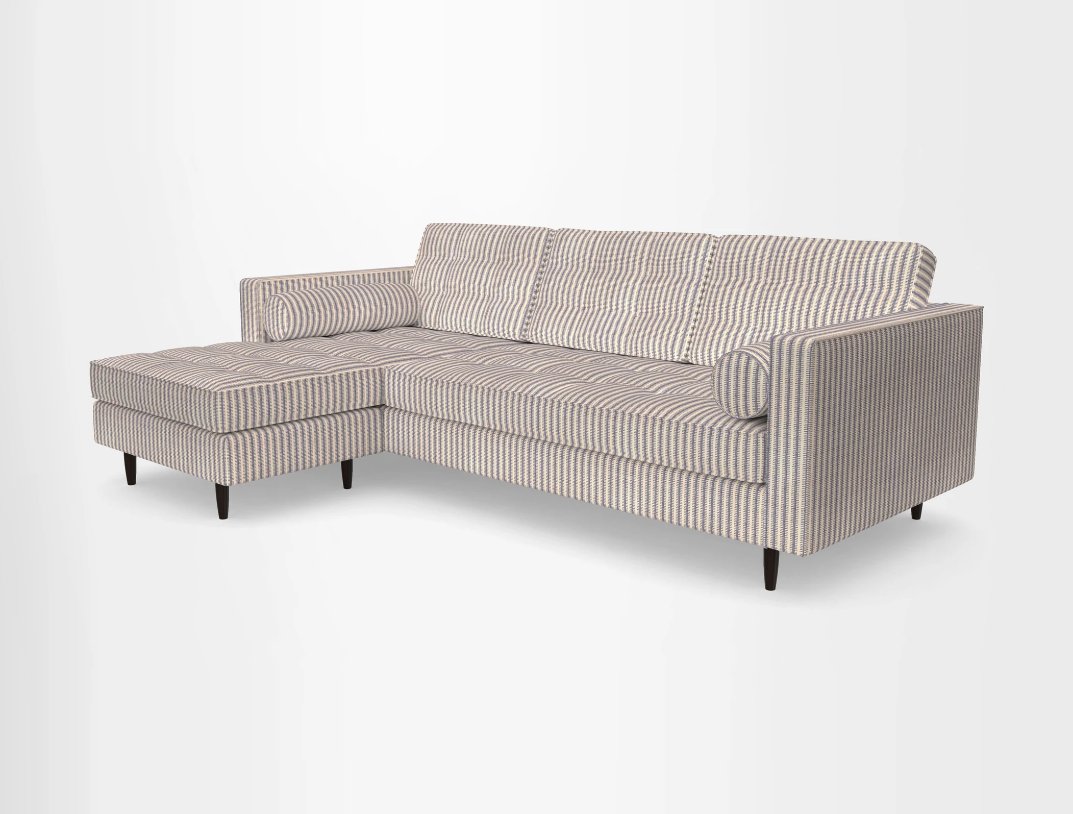 Marylebone RHF Corner Unit in Clever Tough And Eco Velvet Chrome