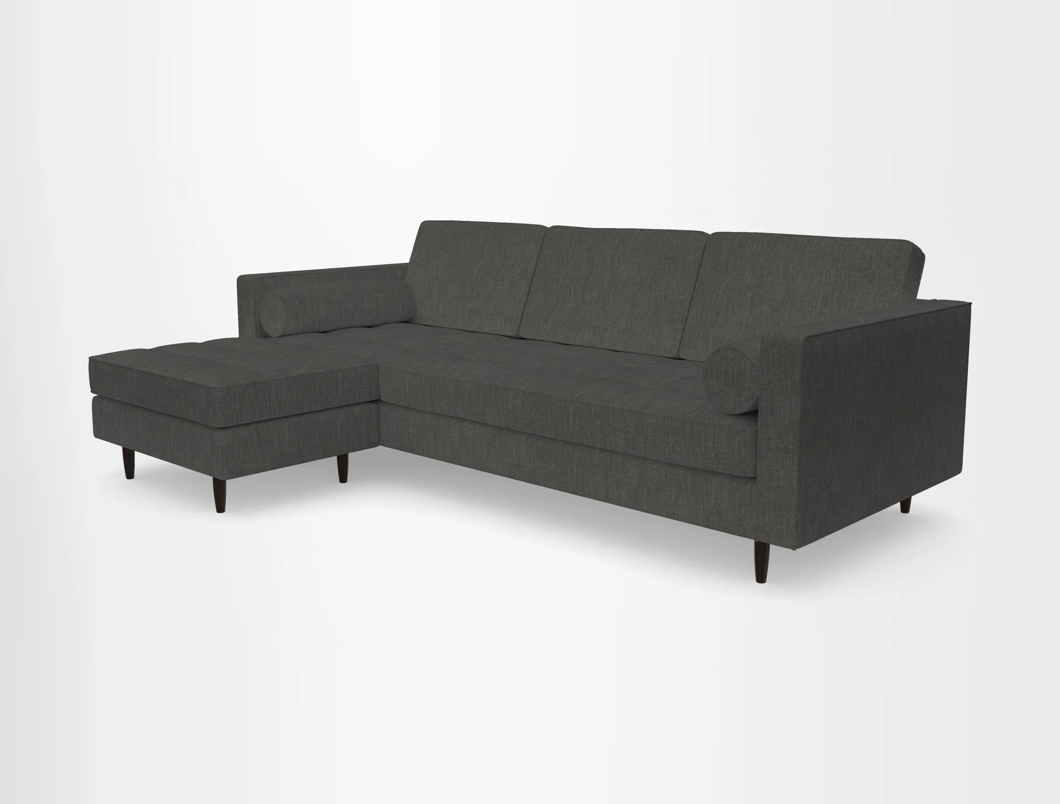 Marylebone RHF Corner Unit in Clever Tough And Eco Velvet Chrome