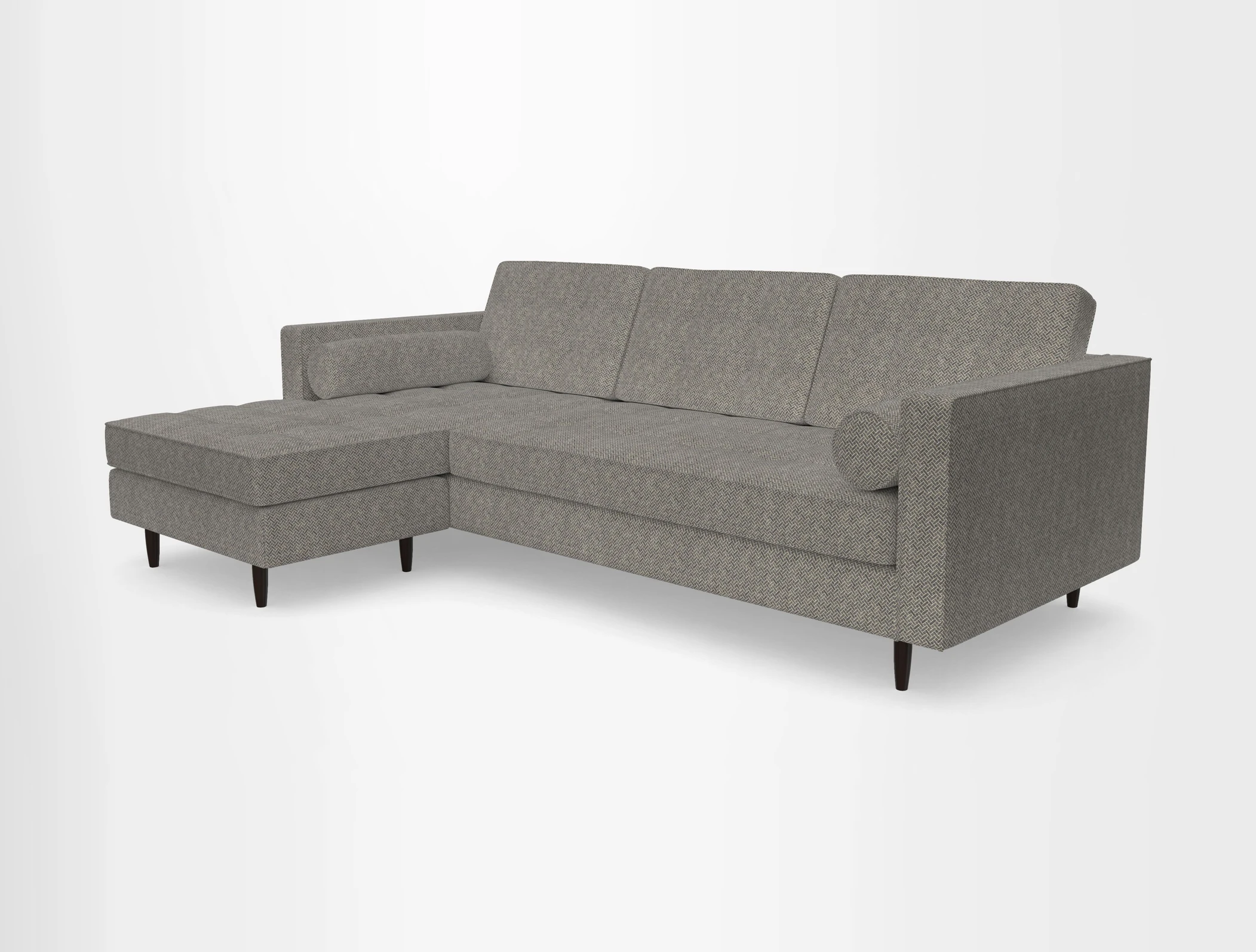 Marylebone RHF Corner Unit in Clever Tough And Eco Velvet Chrome