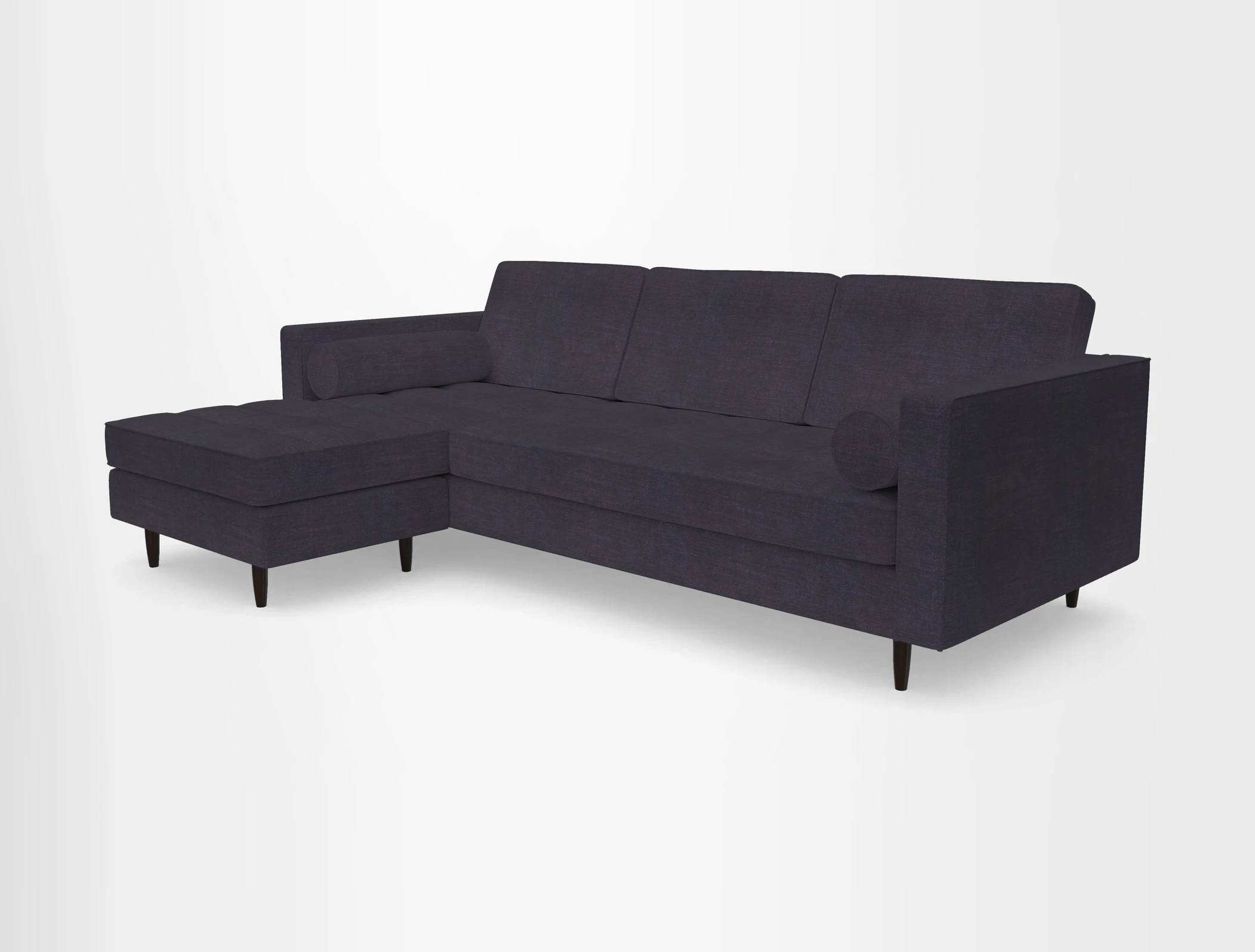 Marylebone RHF Corner Unit in Clever Tough And Eco Velvet Chrome