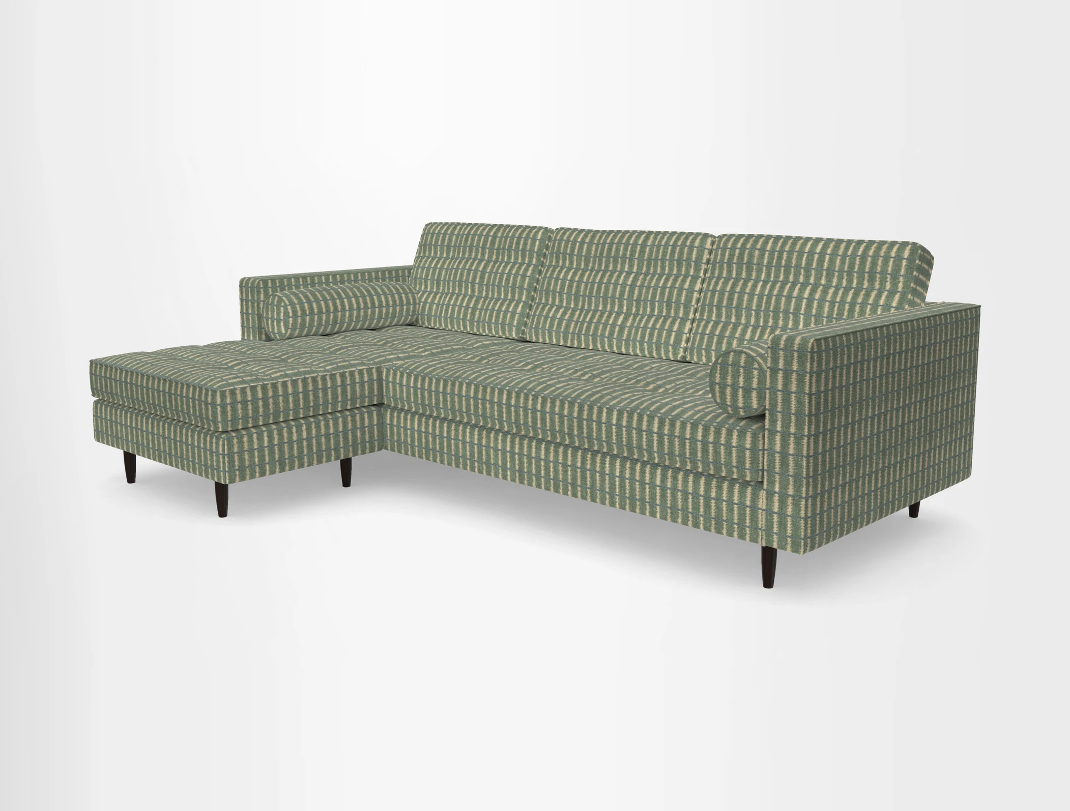 Marylebone RHF Corner Unit in Clever Tough And Eco Velvet Chrome