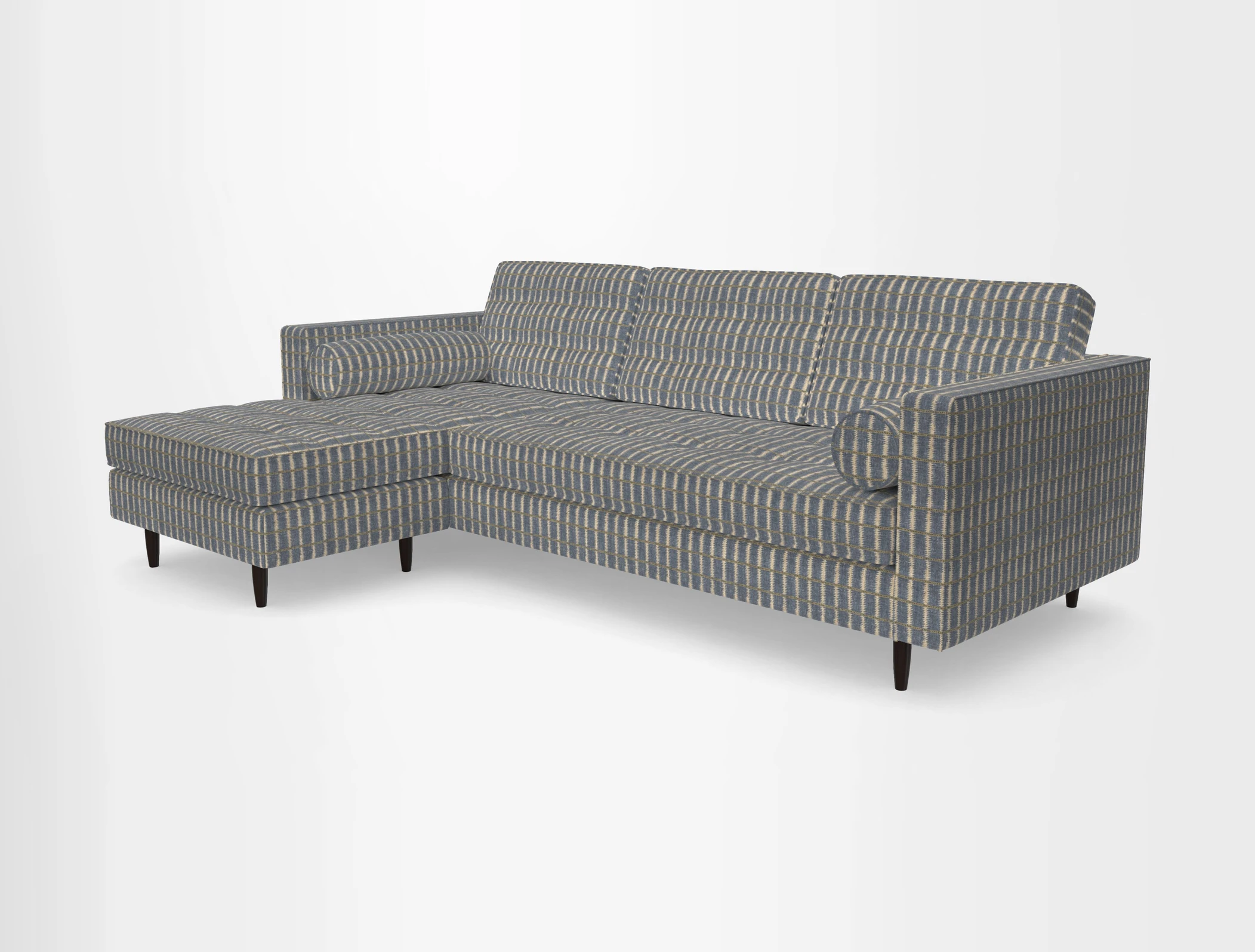 Marylebone RHF Corner Unit in Clever Tough And Eco Velvet Chrome