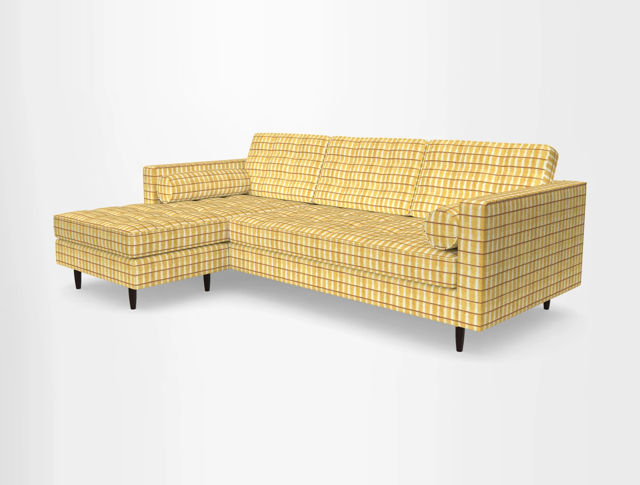 Marylebone RHF Corner Unit in Clever Tough And Eco Velvet Chrome