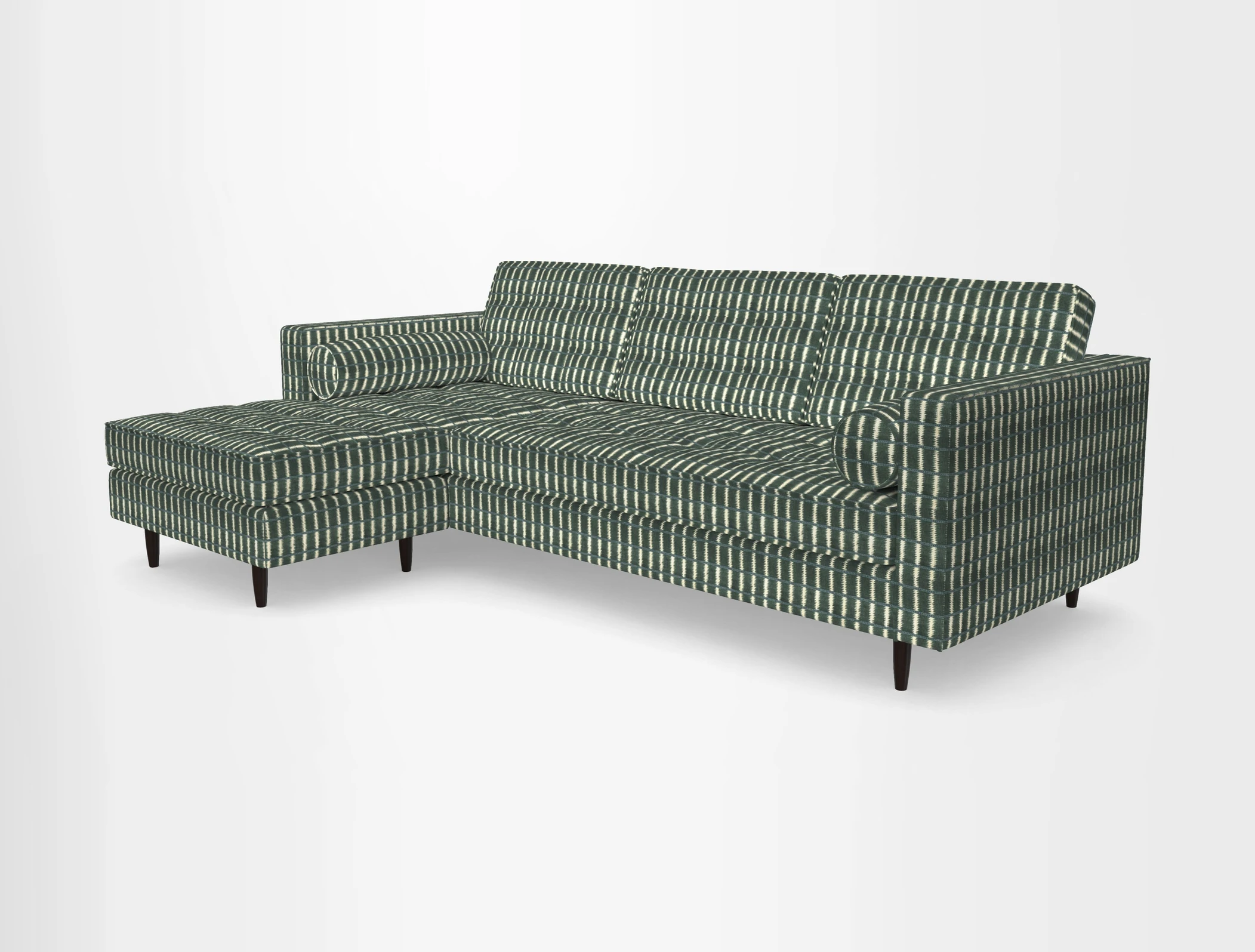 Marylebone RHF Corner Unit in Clever Tough And Eco Velvet Chrome