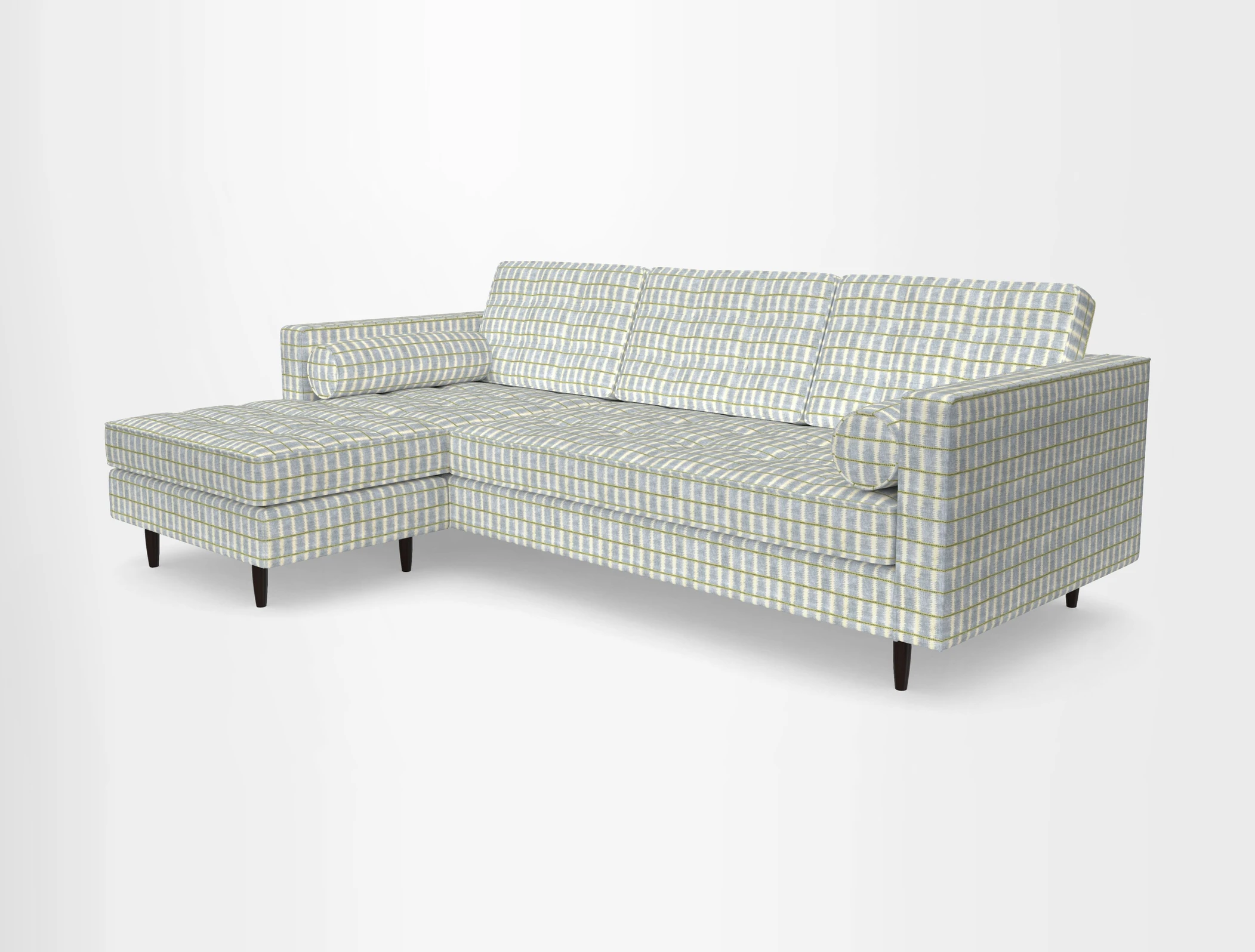 Marylebone RHF Corner Unit in Clever Tough And Eco Velvet Chrome