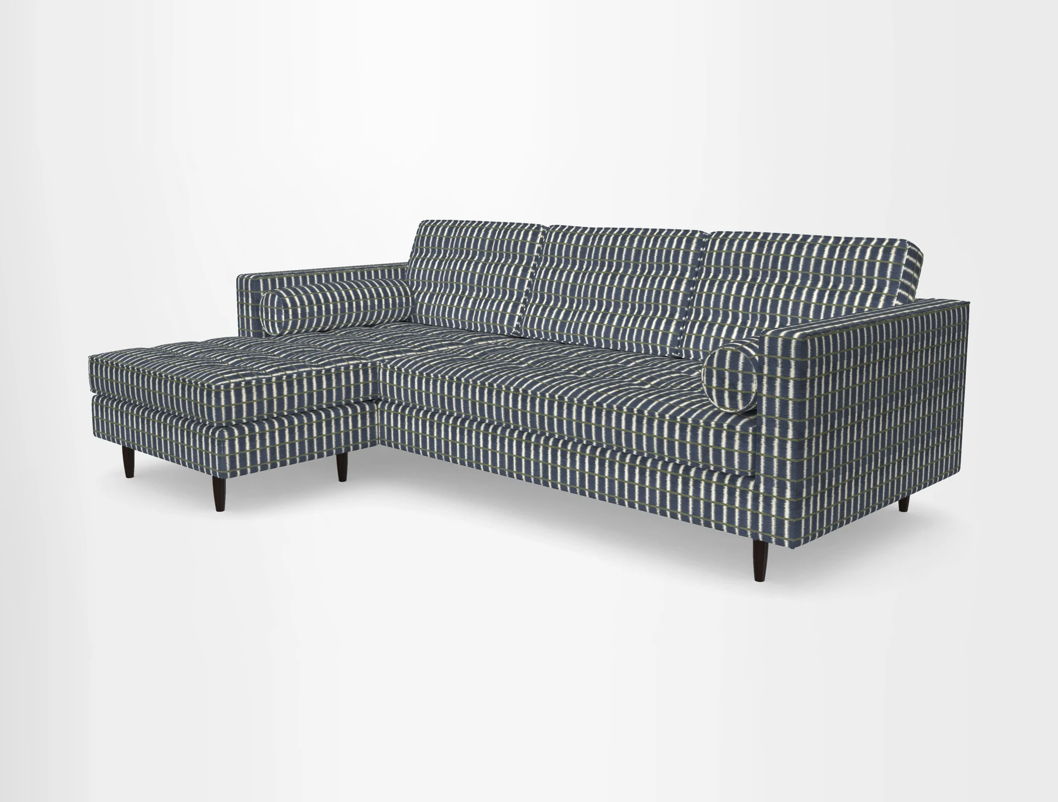 Marylebone RHF Corner Unit in Clever Tough And Eco Velvet Chrome