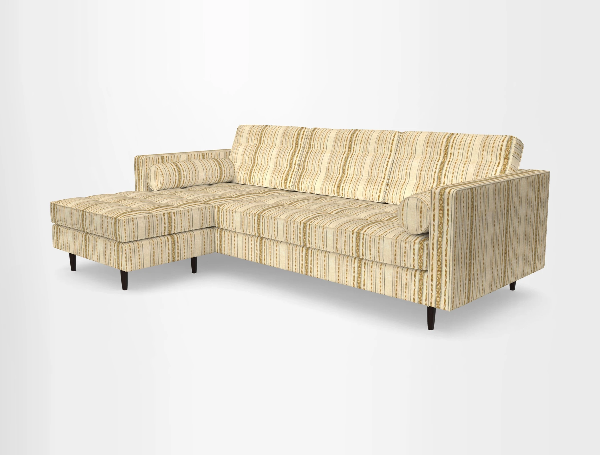Marylebone RHF Corner Unit in Clever Tough And Eco Velvet Chrome
