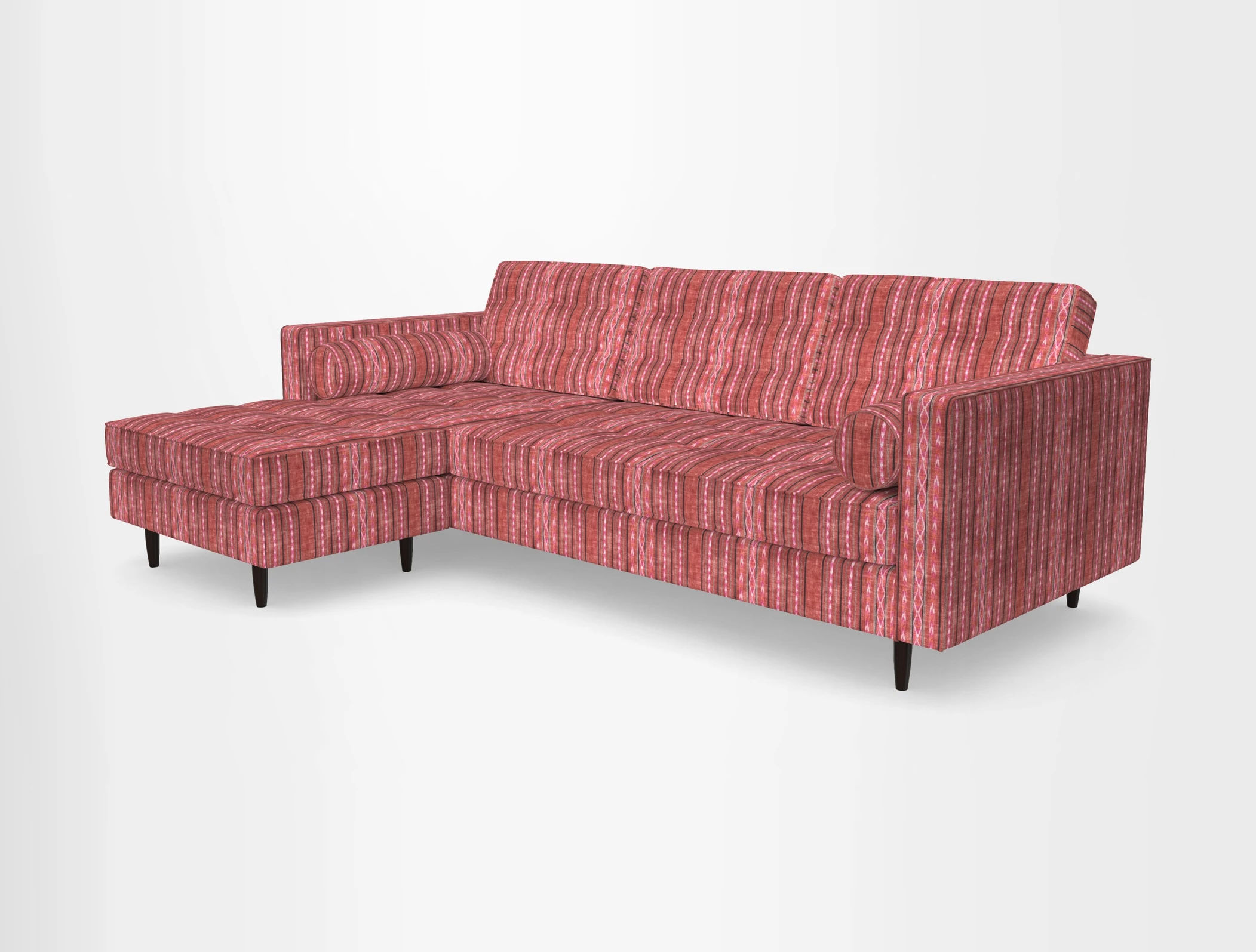 Marylebone RHF Corner Unit in Clever Tough And Eco Velvet Chrome