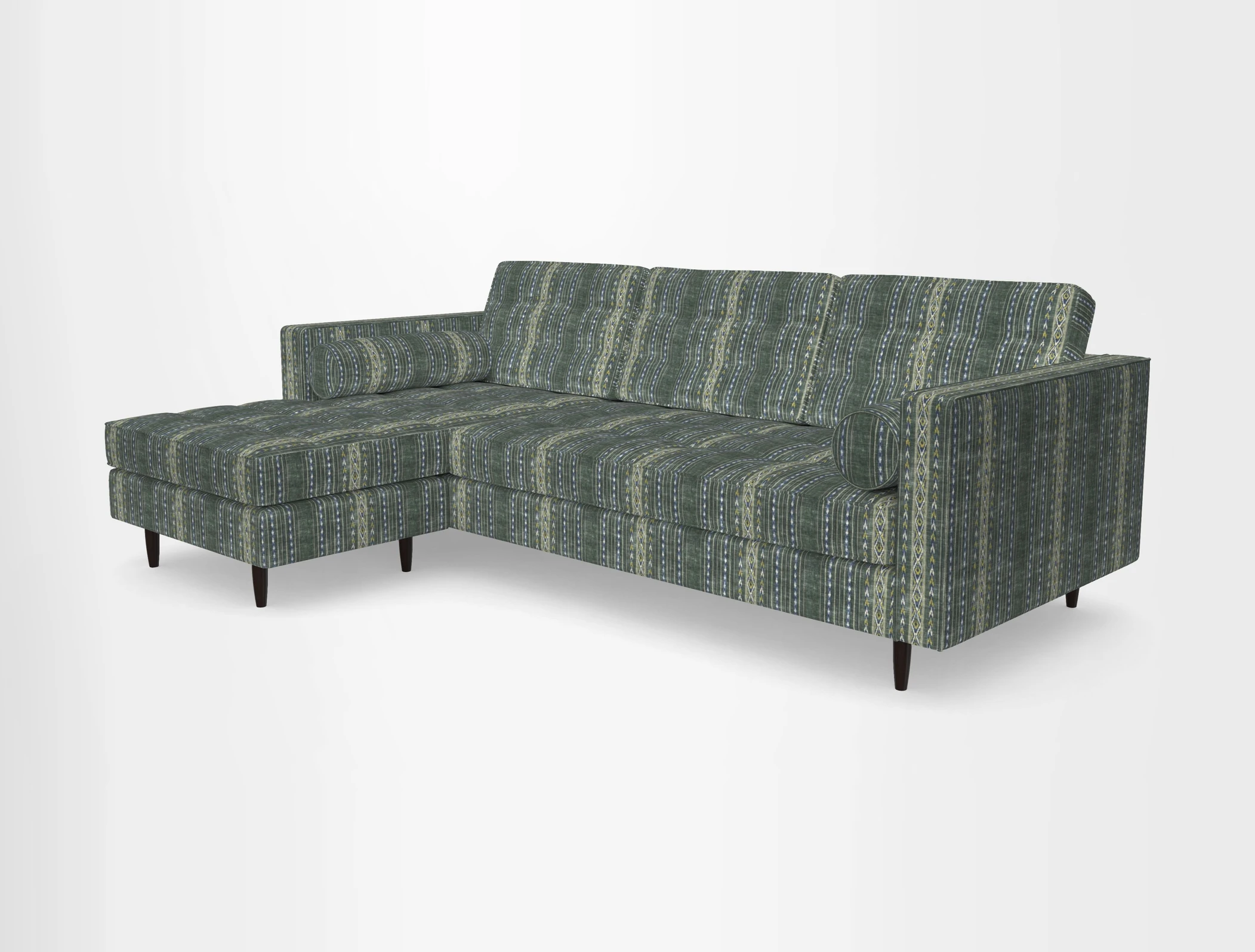 Marylebone RHF Corner Unit in Clever Tough And Eco Velvet Chrome