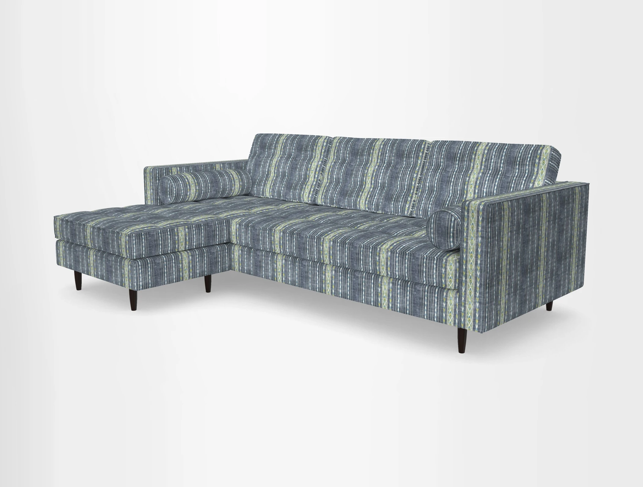 Marylebone RHF Corner Unit in Clever Tough And Eco Velvet Chrome
