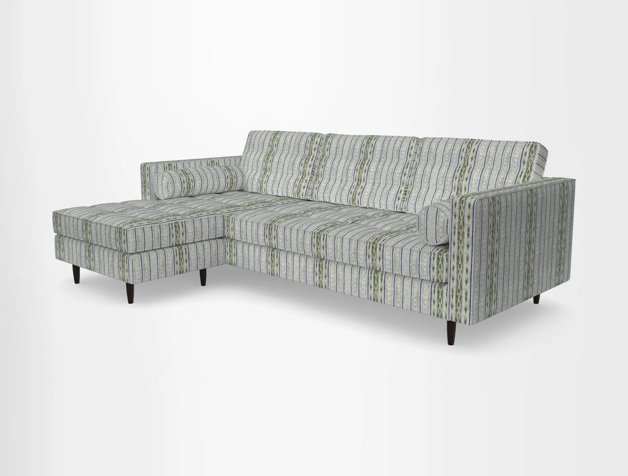Marylebone RHF Corner Unit in Clever Tough And Eco Velvet Chrome