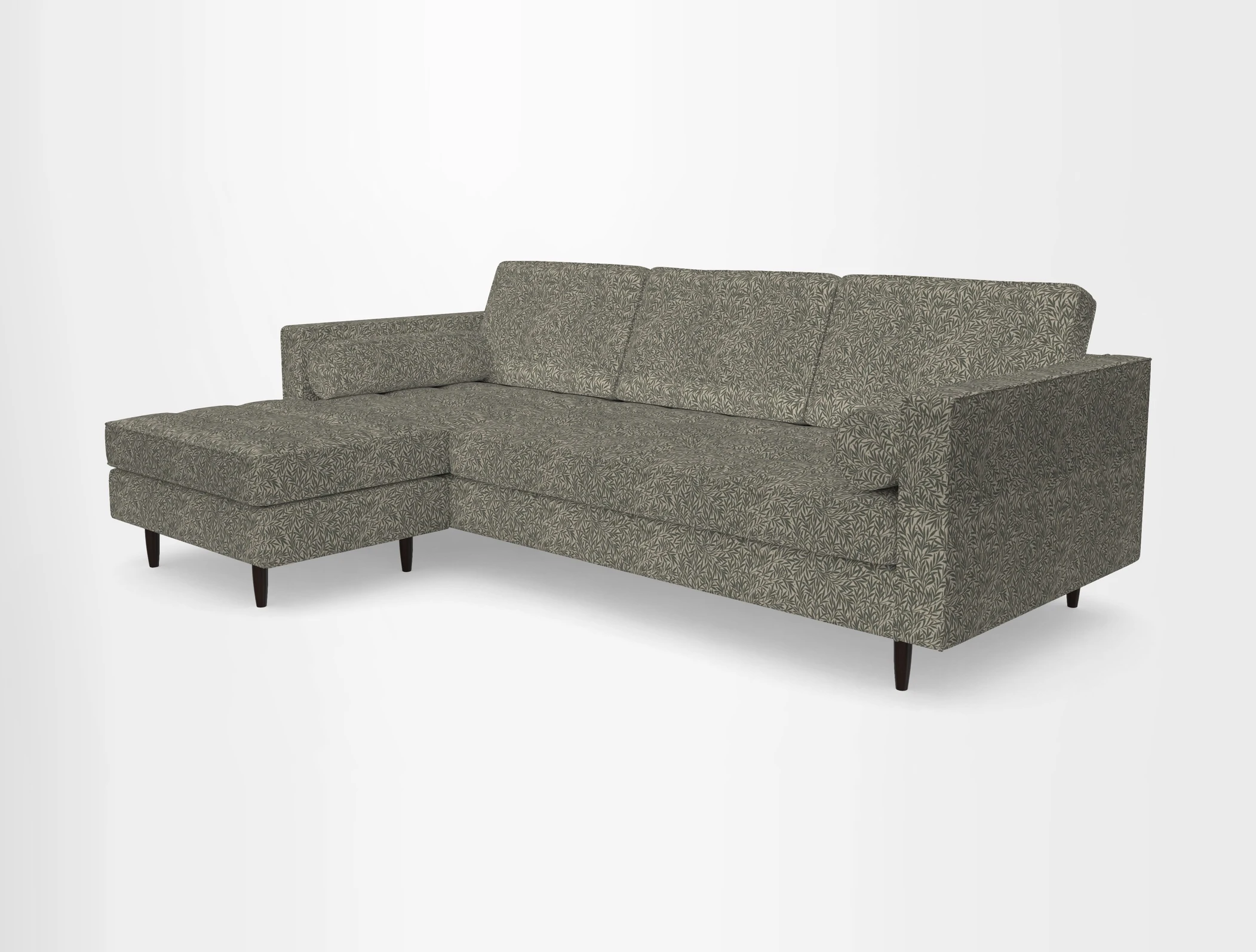 Marylebone RHF Corner Unit in Clever Tough And Eco Velvet Chrome