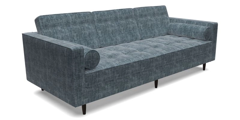 Marylebone 3 Seater Sofa in Clever Tough And Eco Velvet Indigo