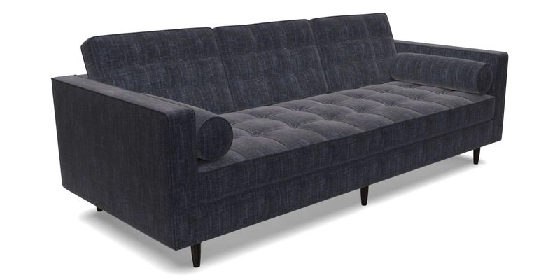Marylebone 3 Seater Sofa in Clever Tough And Eco Velvet Indigo