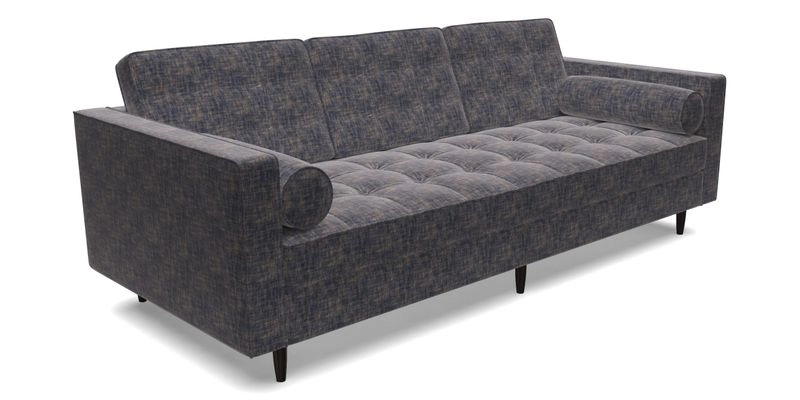Marylebone 3 Seater Sofa in Clever Tough And Eco Velvet Indigo