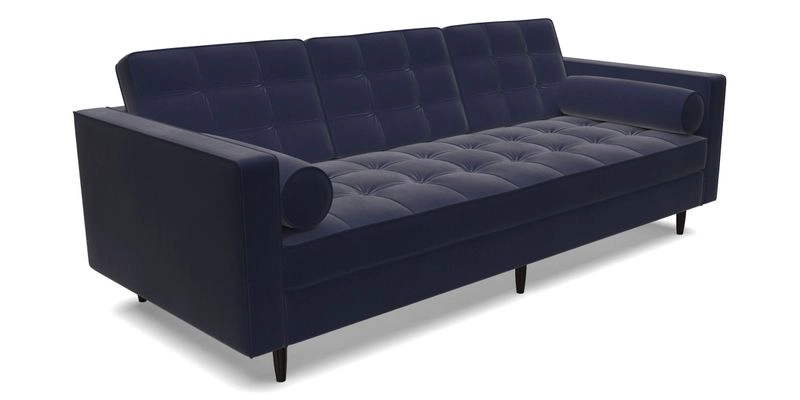 Marylebone 3 Seater Sofa in Clever Tough And Eco Velvet Indigo