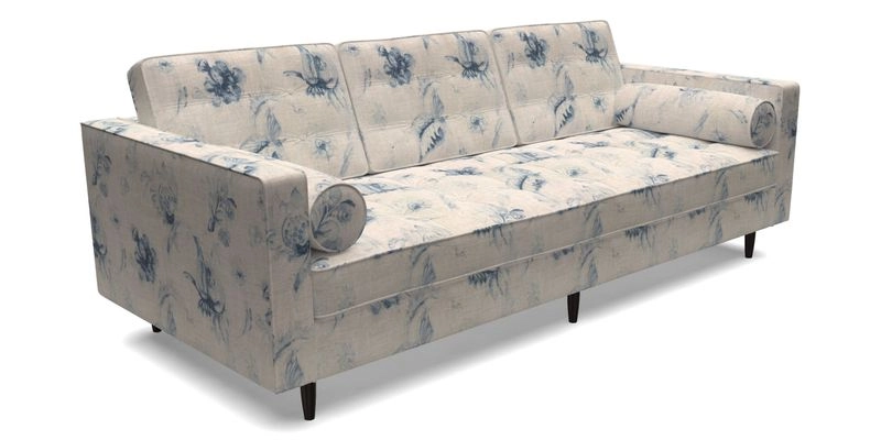 Marylebone 3 Seater Sofa in Clever Tough And Eco Velvet Indigo