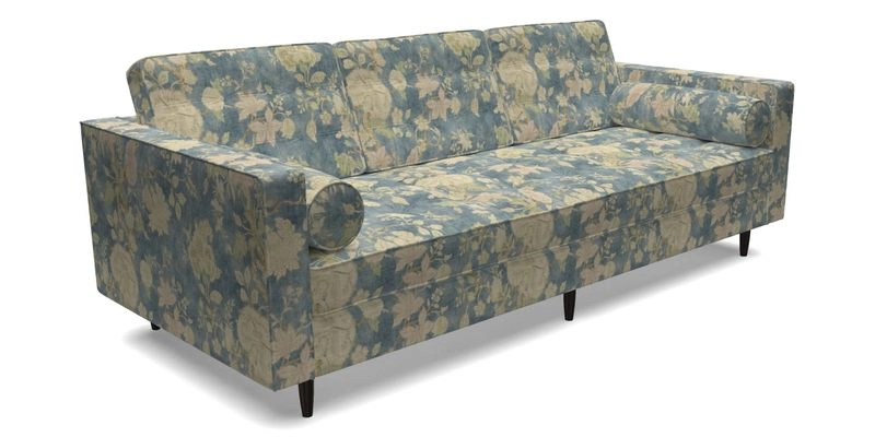 Marylebone 3 Seater Sofa in Clever Tough And Eco Velvet Indigo