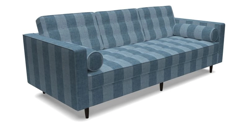 Marylebone 3 Seater Sofa in Clever Tough And Eco Velvet Indigo