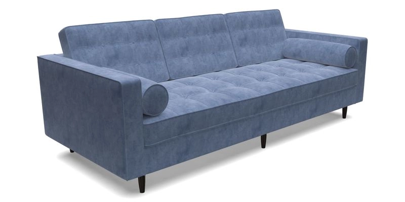 Marylebone 3 Seater Sofa in Clever Tough And Eco Velvet Indigo
