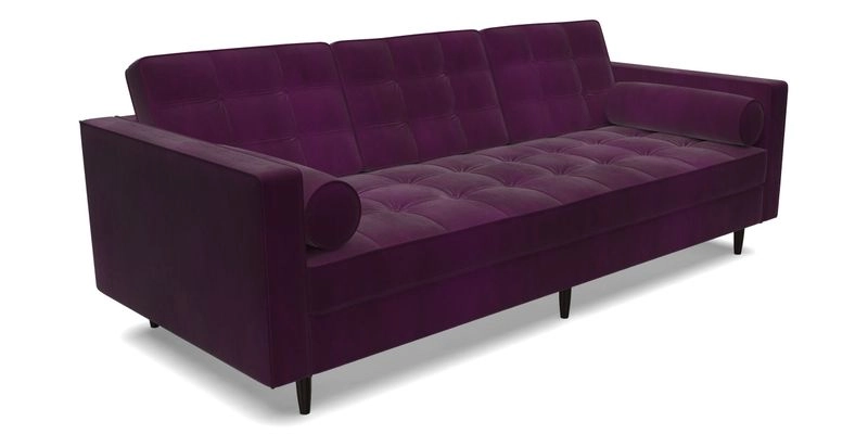 Marylebone 3 Seater Sofa in Clever Tough And Eco Velvet Indigo