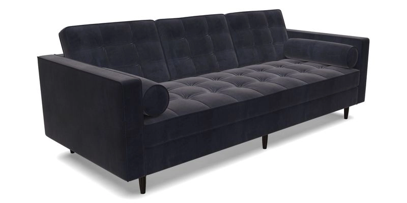 Marylebone 3 Seater Sofa in Clever Tough And Eco Velvet Indigo