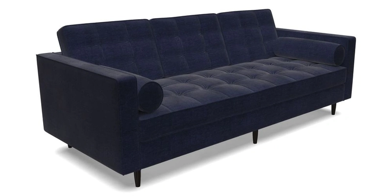 Marylebone 3 Seater Sofa in Clever Tough And Eco Velvet Indigo