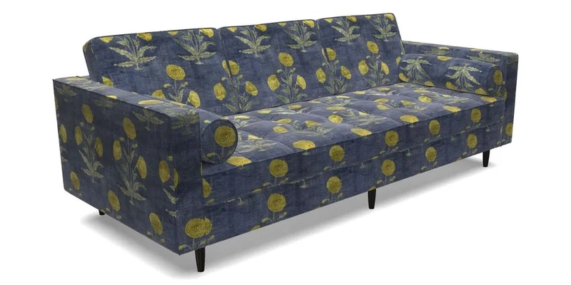 Marylebone 3 Seater Sofa in Clever Tough And Eco Velvet Indigo