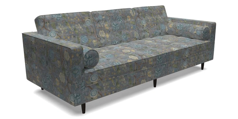 Marylebone 3 Seater Sofa in Clever Tough And Eco Velvet Indigo