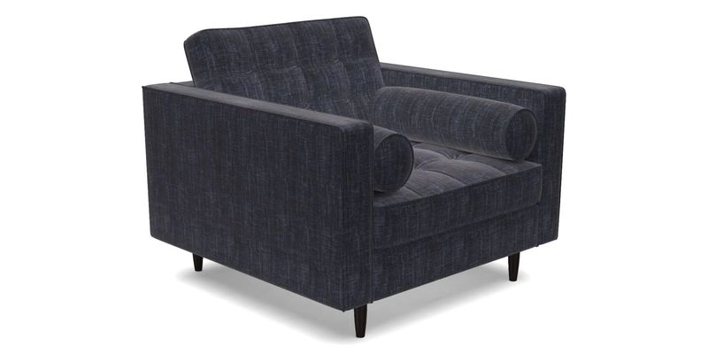 Marylebone Chair in Clever Tough And Eco Velvet Indigo