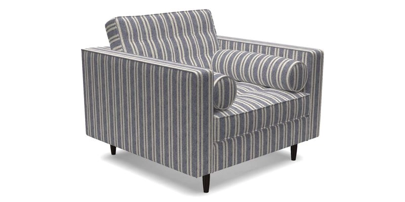 Marylebone Chair in Clever Tough And Eco Velvet Indigo