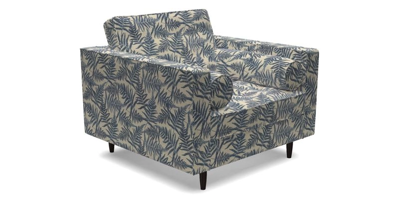 Marylebone Chair in Clever Tough And Eco Velvet Indigo