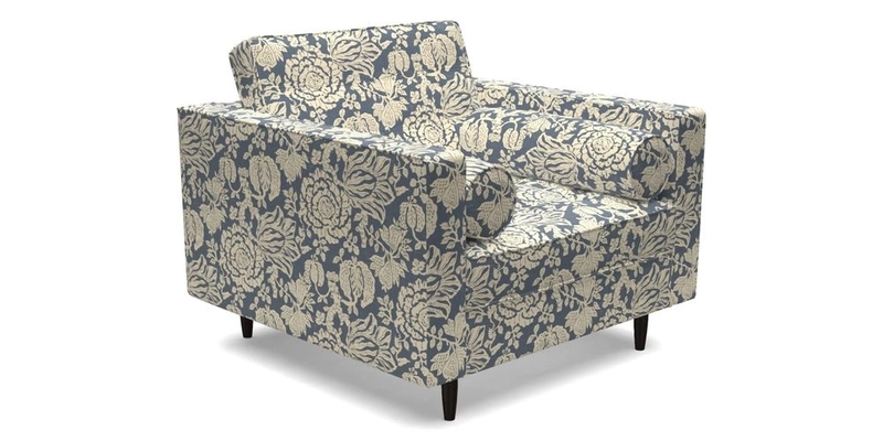 Marylebone Chair in Clever Tough And Eco Velvet Indigo