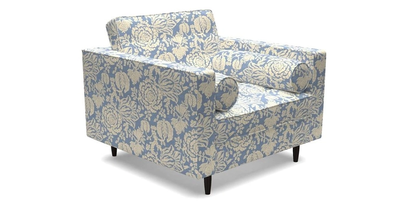 Marylebone Chair in Clever Tough And Eco Velvet Indigo