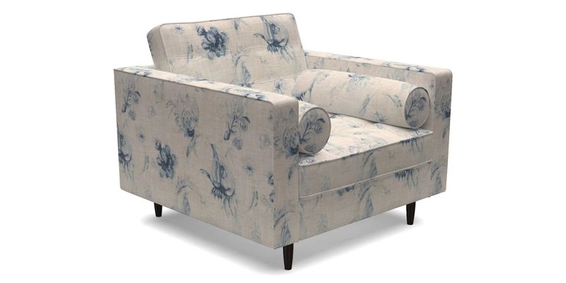 Marylebone Chair in Clever Tough And Eco Velvet Indigo