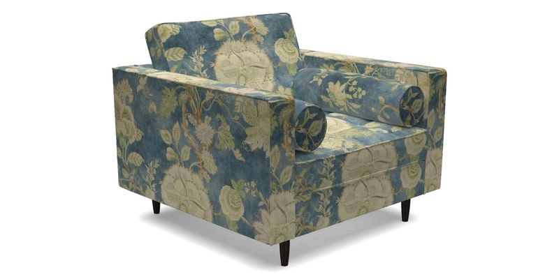 Marylebone Chair in Clever Tough And Eco Velvet Indigo
