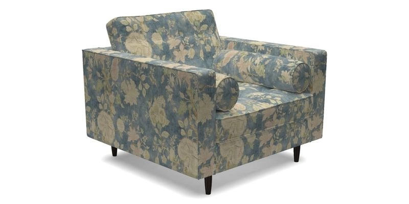 Marylebone Chair in Clever Tough And Eco Velvet Indigo