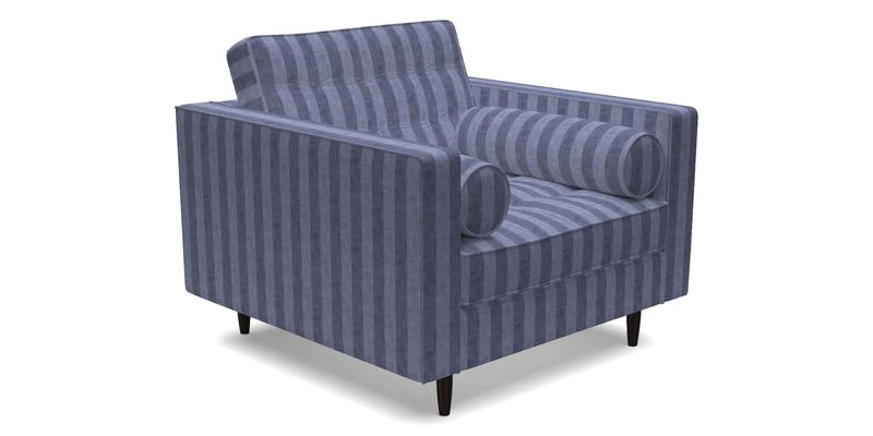 Marylebone Chair in Clever Tough And Eco Velvet Indigo