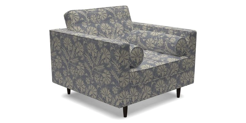 Marylebone Chair in Clever Tough And Eco Velvet Indigo