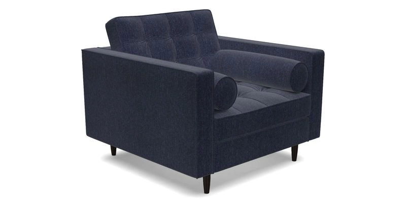 Marylebone Chair in Clever Tough And Eco Velvet Indigo