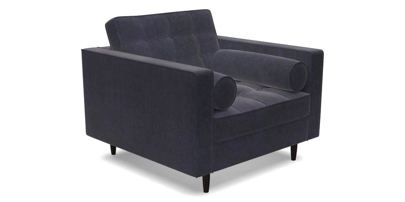 Marylebone Chair in Clever Tough And Eco Velvet Indigo