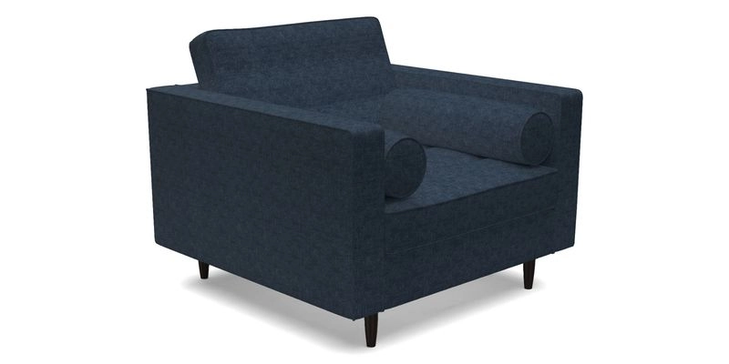 Marylebone Chair in Clever Tough And Eco Velvet Indigo