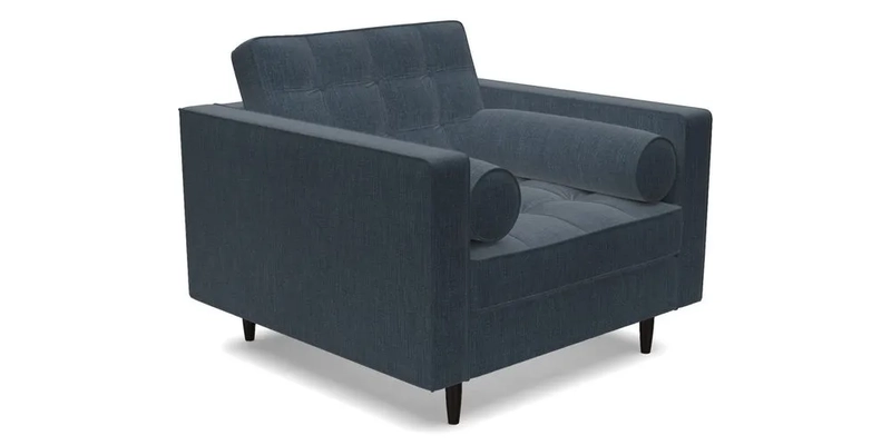 Marylebone Chair in Clever Tough And Eco Velvet Indigo