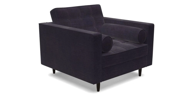 Marylebone Chair in Clever Tough And Eco Velvet Indigo