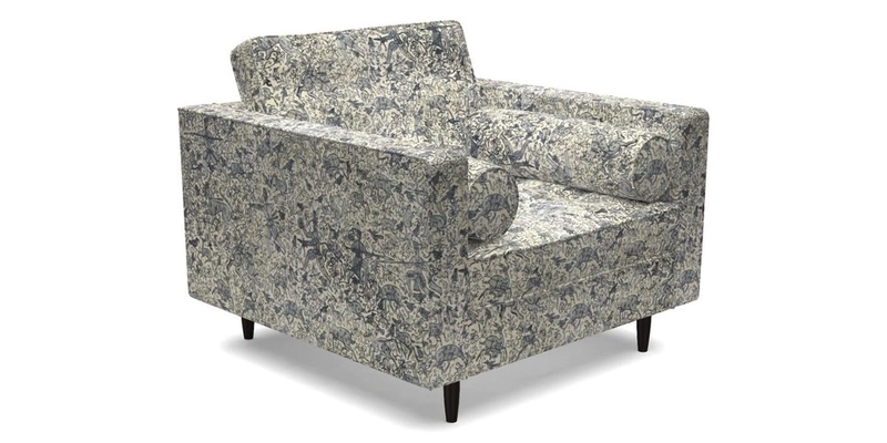 Marylebone Chair in Clever Tough And Eco Velvet Indigo